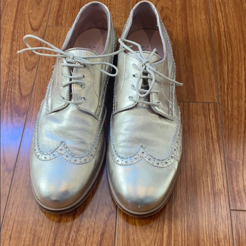 Barney’s Gold Oxfords